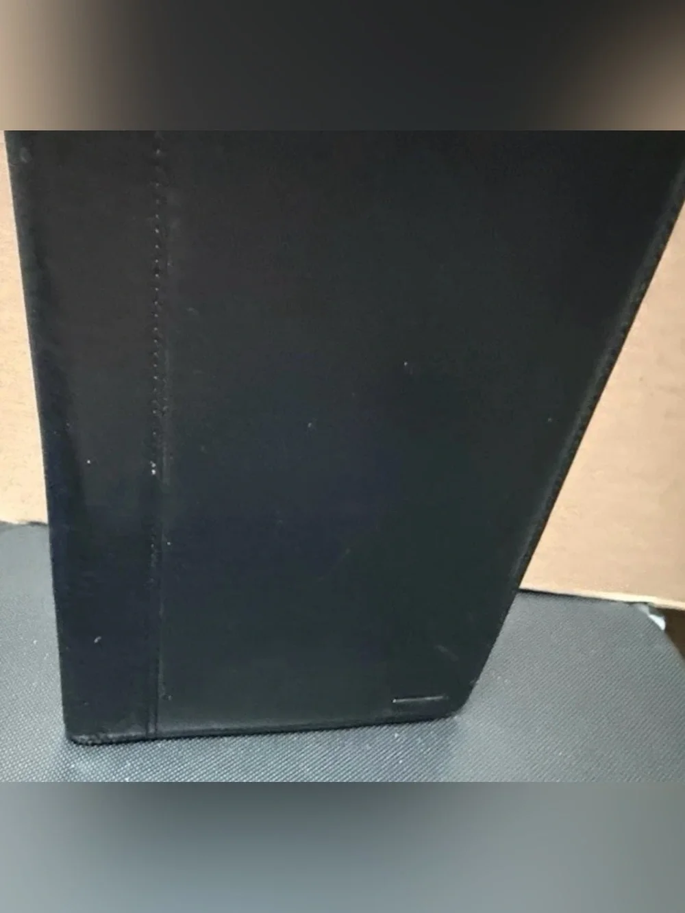 Fossil JR Notepad Black Genuine Leather 6x8.25 Agenda Cover Padfolio Case